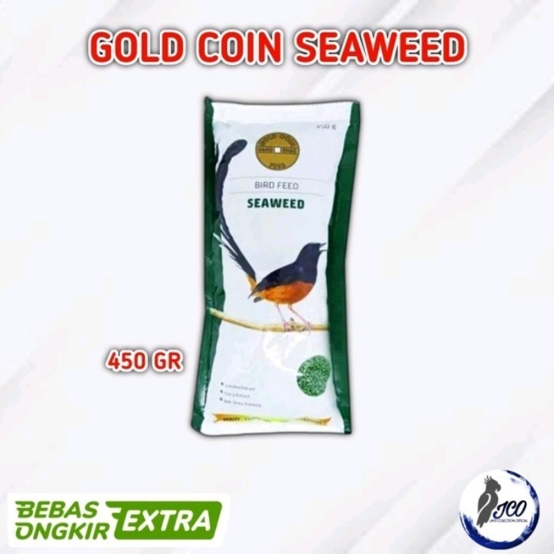GOLD COIN SEAWEED 450 GRAM PAKAN BURUNG ANIS BURUNG MURAI KACER ANISGOLD COIN