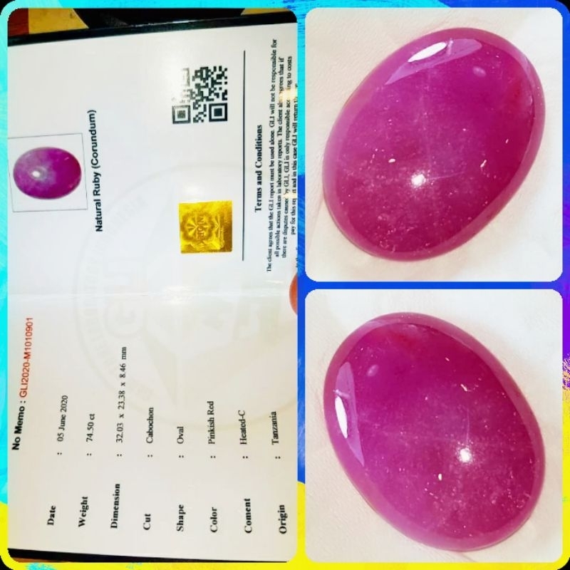 natural ruby jumbo sudah pakai ring perak