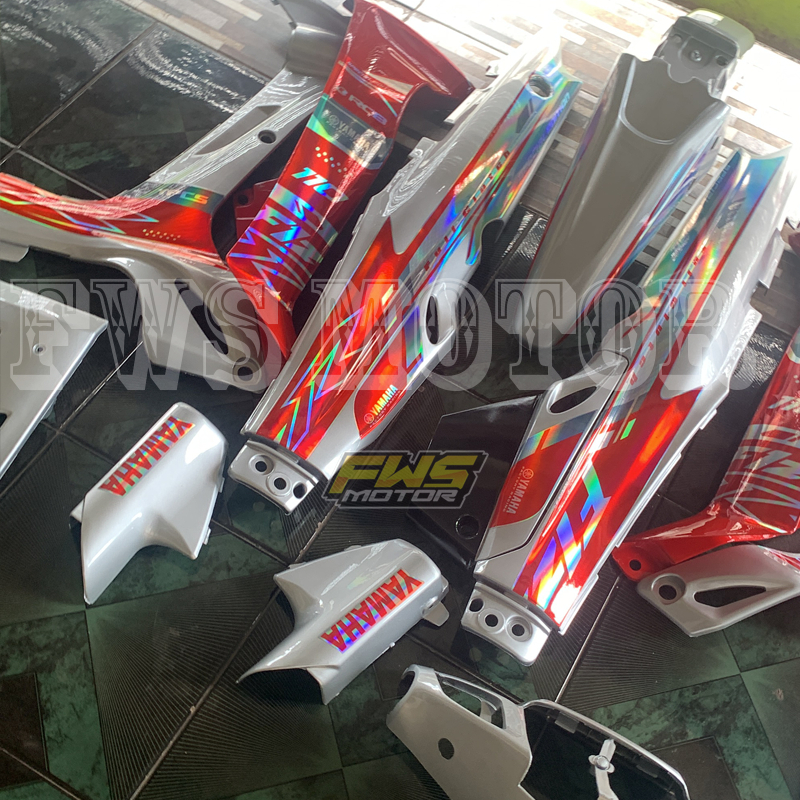 Full set Body Halus Fizr Merah Silver Hologram