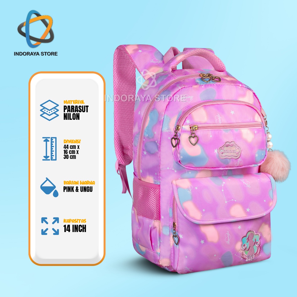 TAS SEKOLAH ANAK PEREMPUAN ANTI AIR RANSEL ANAK PEREMPUAN TAS RANSEL ANAK TAS PUNGGUNG WANITA