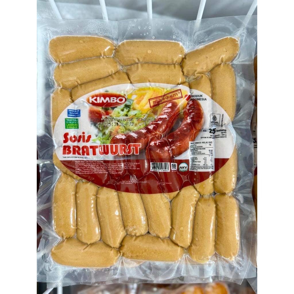 

Kimbo Mini Bratwurst isi 25pcs 450gr - Bratwurst Cocktail - Sosis Bratwurst