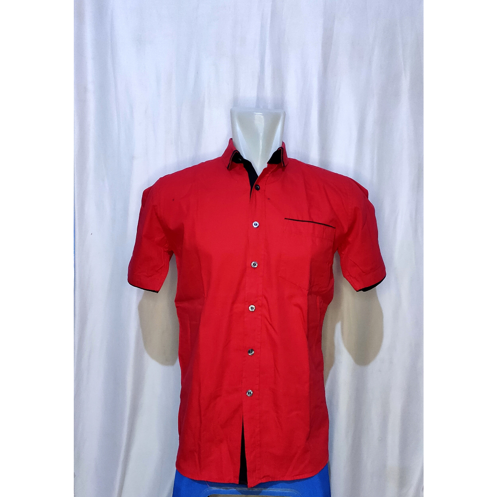 Kemeja Lengan Pendek Platini Men Slim Fit Pria