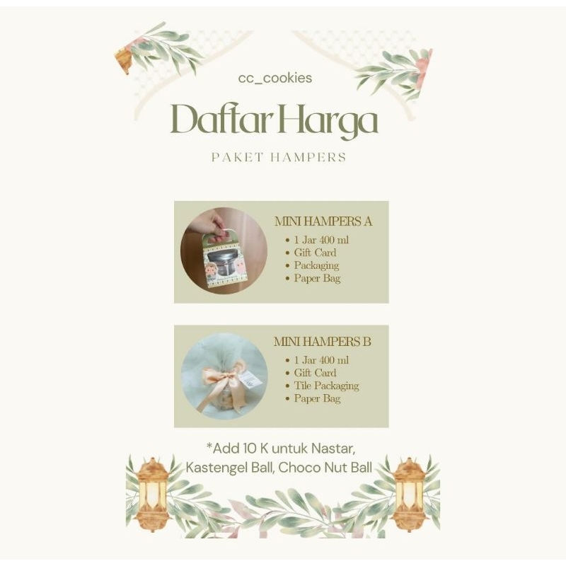 

Mini Hampers Lebaran Kue Kering 2025 / Parcel Mini Kue Kering Lebaran 2025