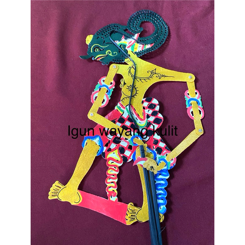 wayang kulit asli werkudoro/bima 30cm/wayang kulit murah