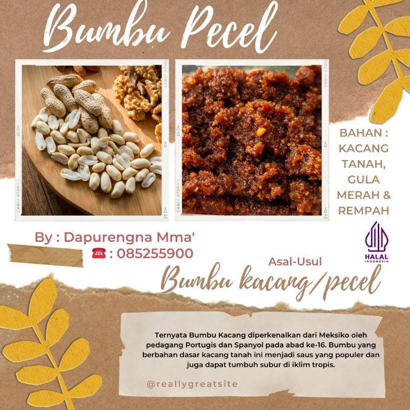 

Bumbu Pecel isi 200 Gram