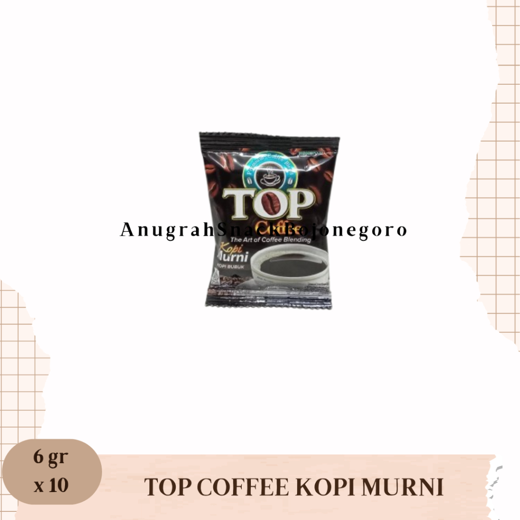 

Top Coffee Kopi Murni Kopi Bubuk 6gr x 10