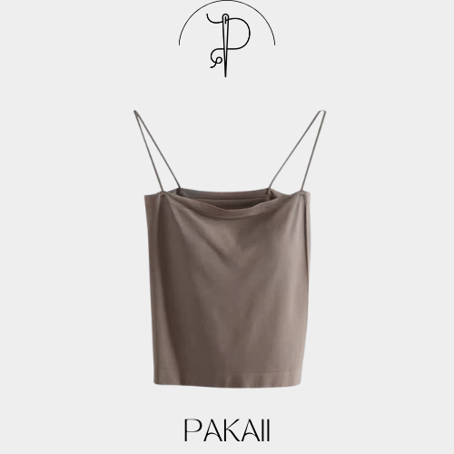 PAKAII Tanktop Bra Wanita With Cup Tank top Basic Square Crop top - 513