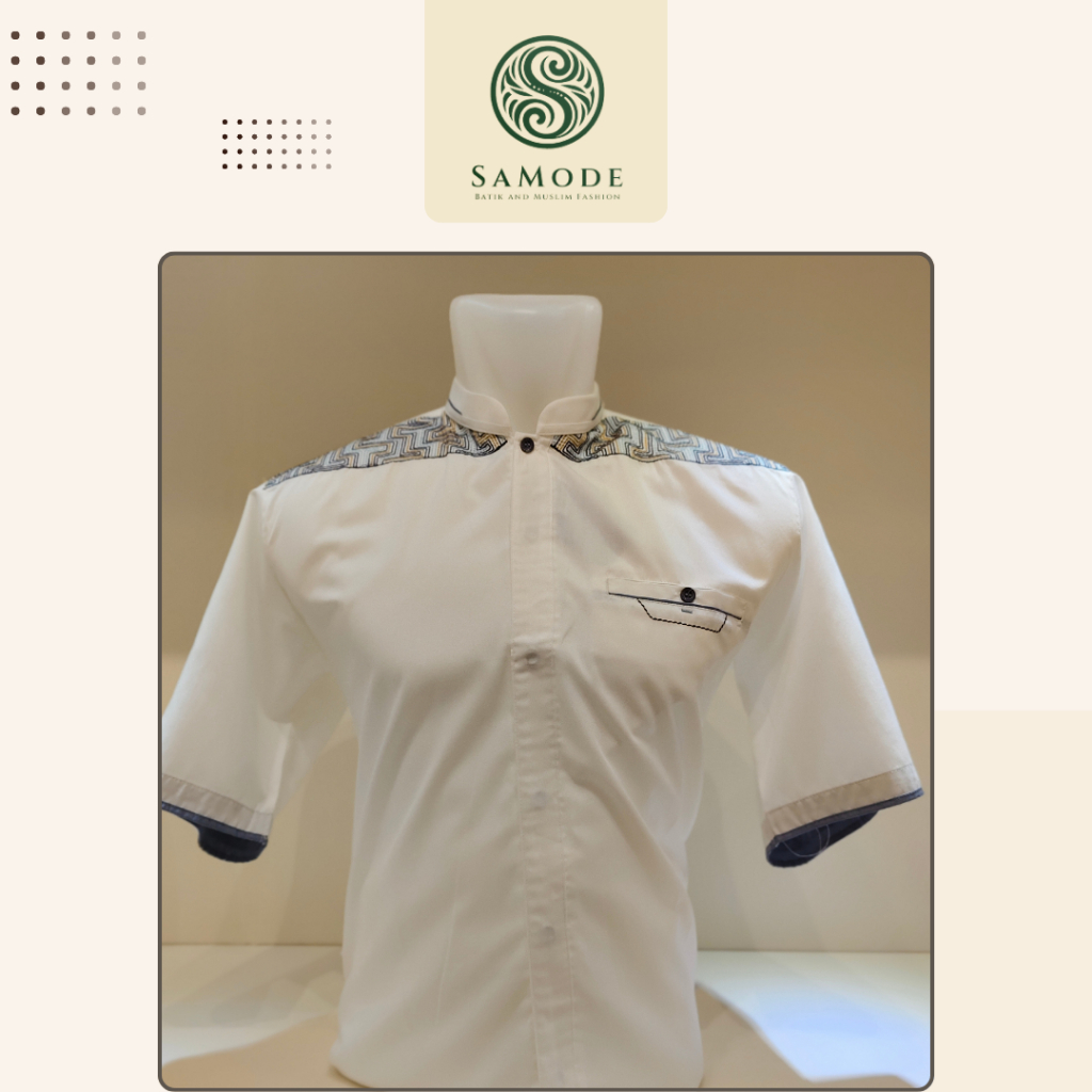 Baju Koko Syahdika Dewasa | White Series | Baju Koko Terbaru | Baju Dewasa | Baju Koko Elegan
