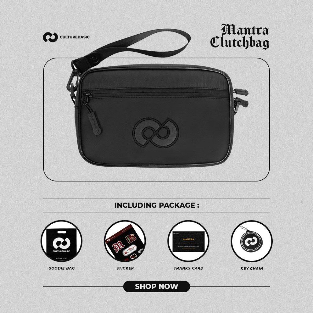original culture basic mantra handbag pria clutch bag pria waterproof tas pria multifungsi tas