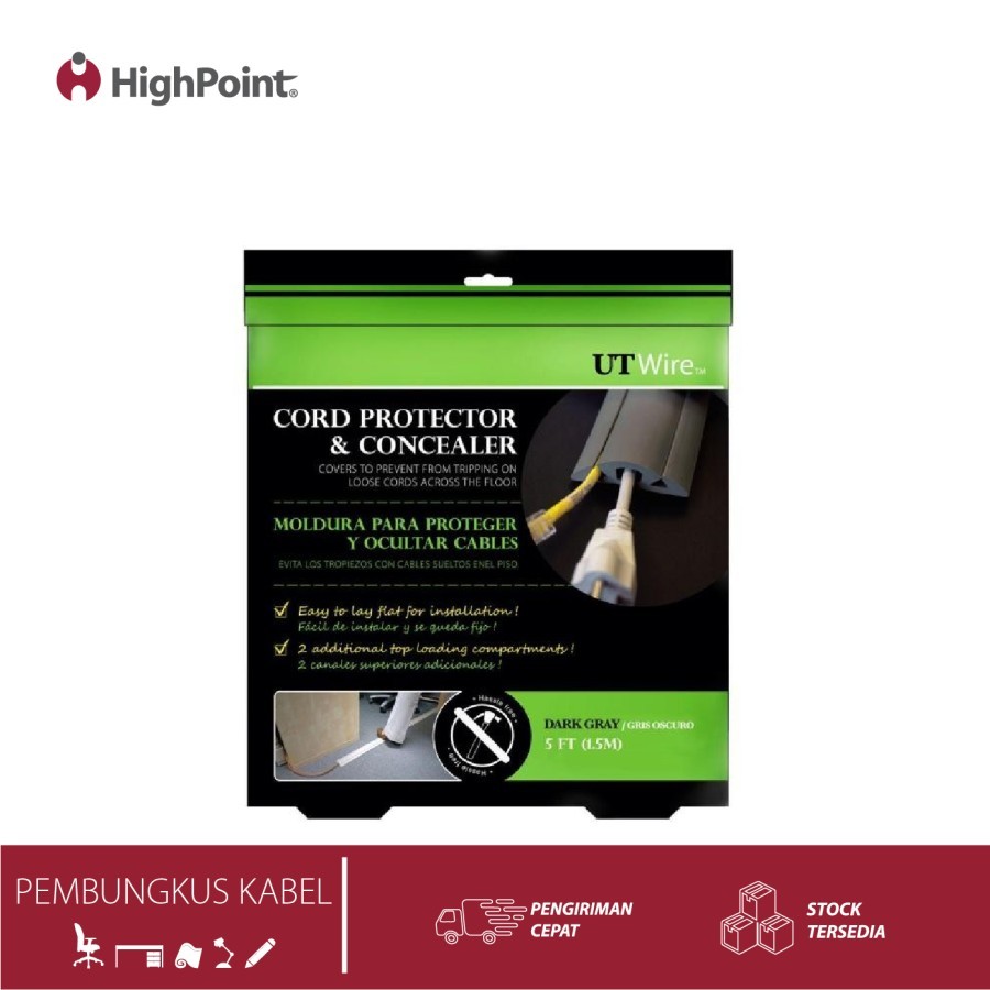 

UT Wire 5-FT Cord Protector UTWCP501 - Grey