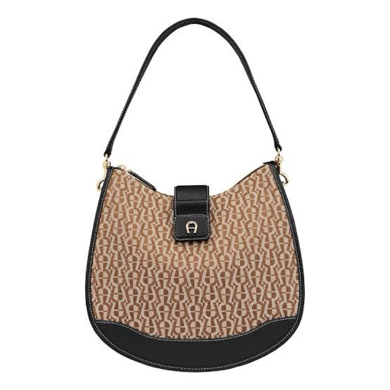 Aigner EMEA HOBO BAG LOGO M Black