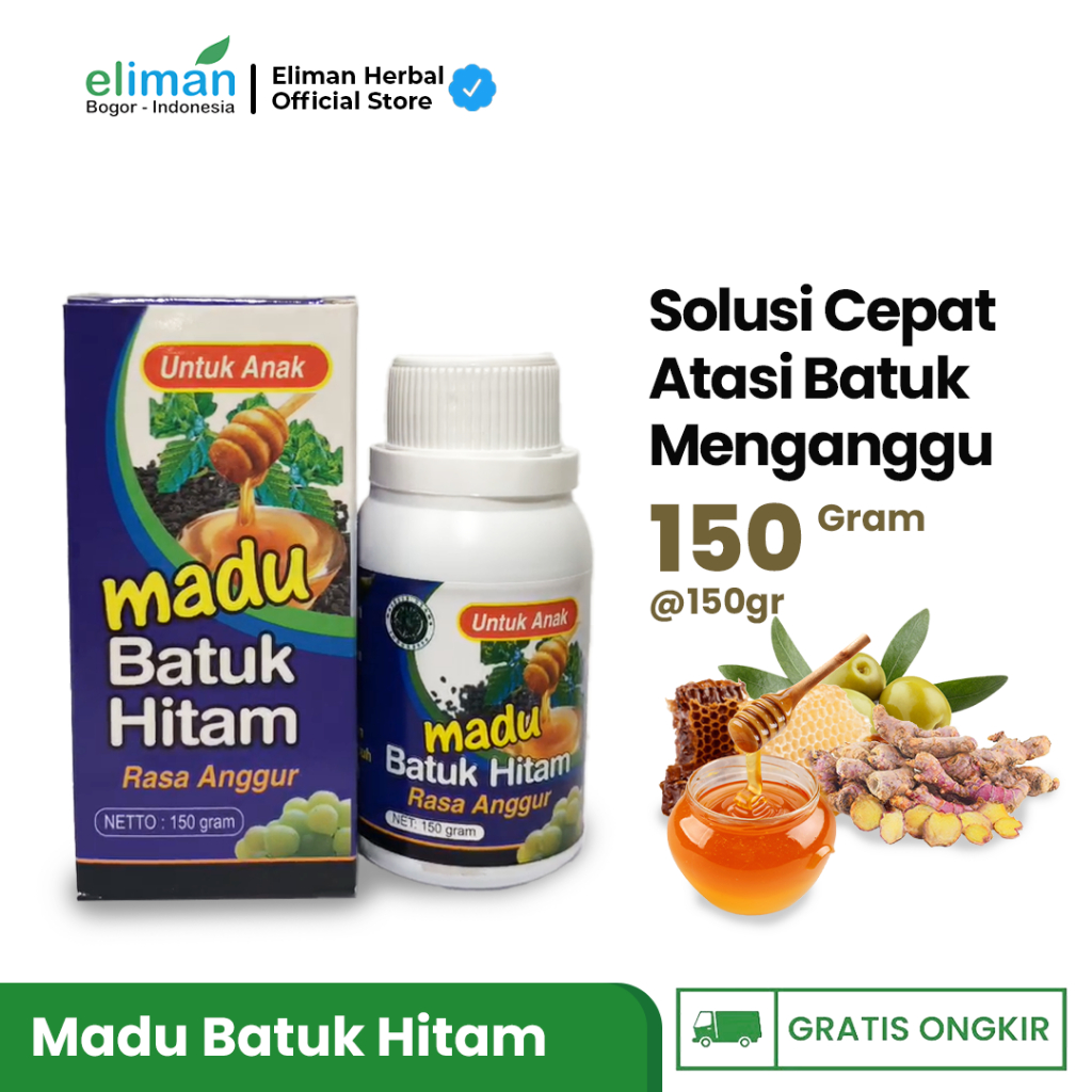 

ELIMAN - Madu Batuk Anak 150 gram Rasa Anggur