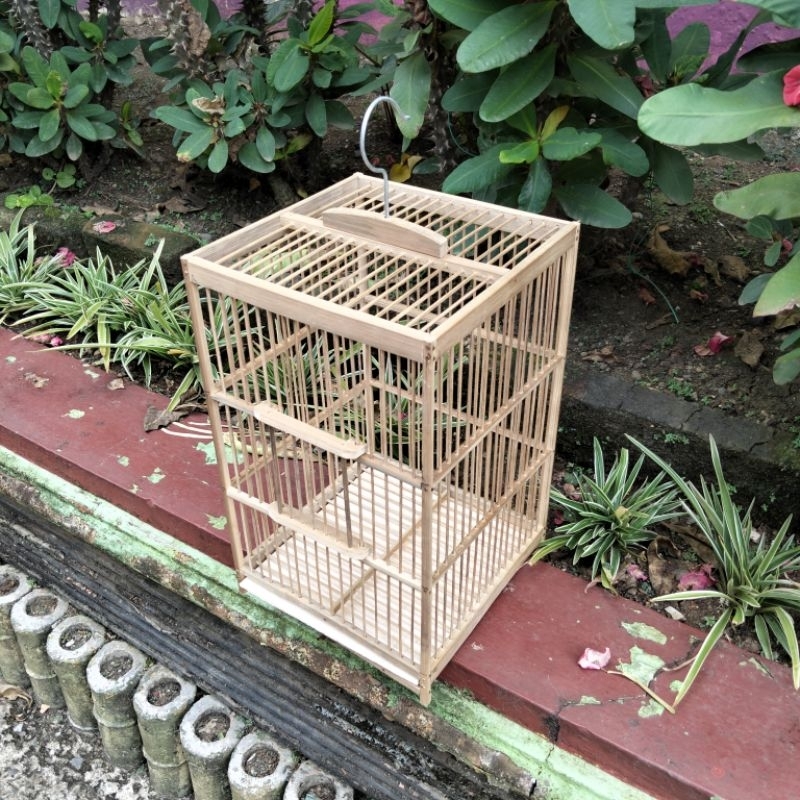 Sangkar Kotak Bambu Size S - Sangkar Burung Kecil