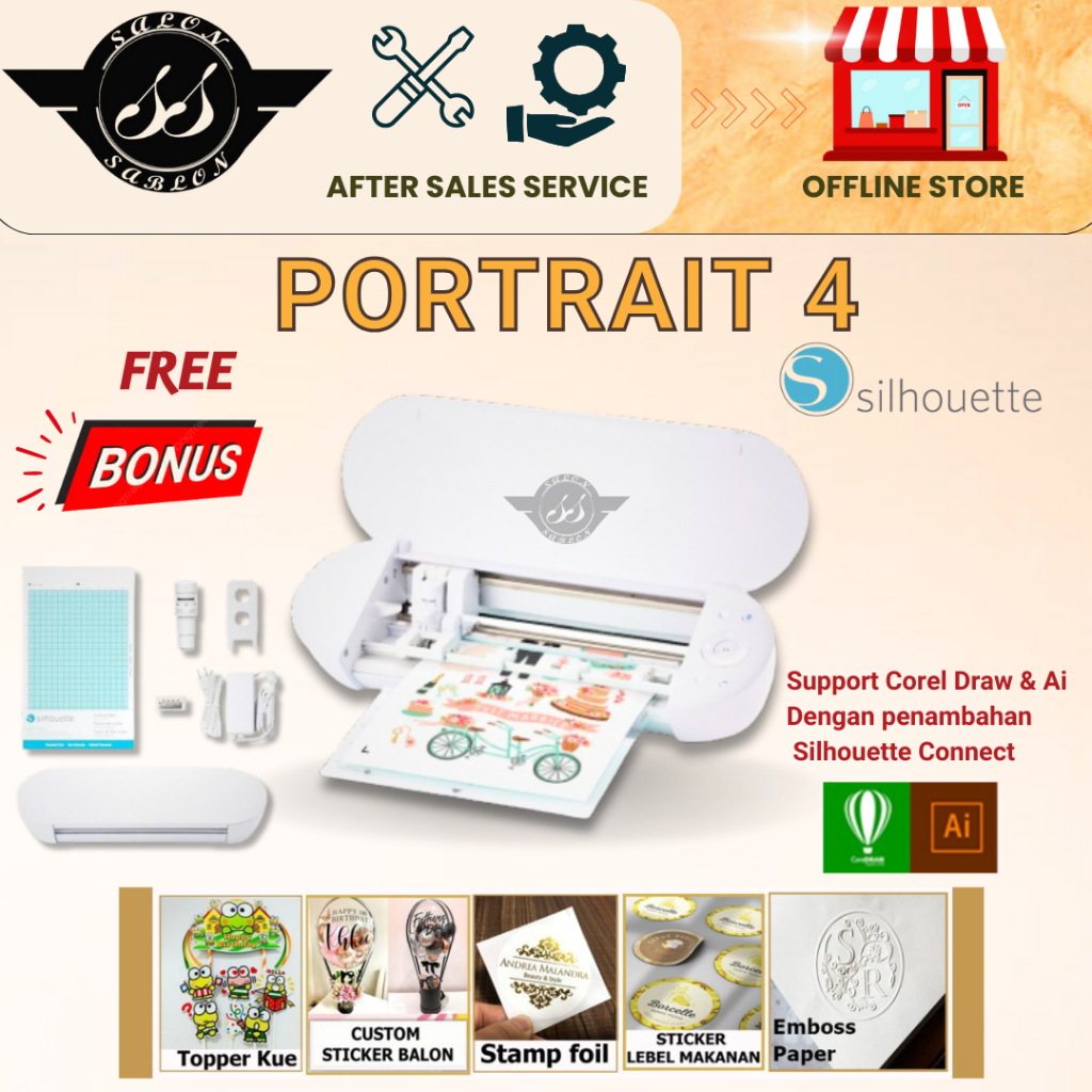 Mesin Cutting Sticker Portrait 4 / Mesin Cutting Silhouette Portrait 4 A4