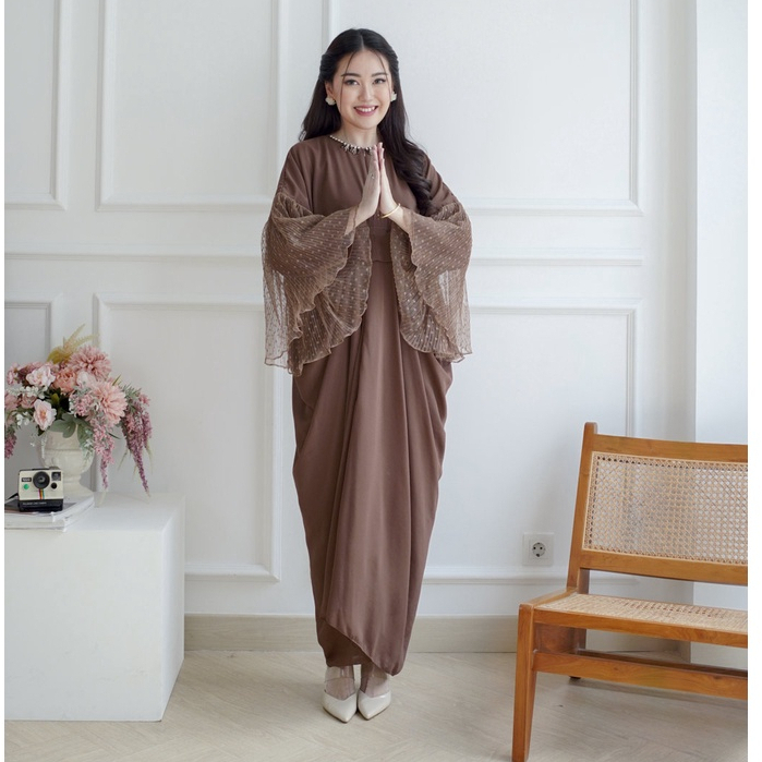 Miss Nomi Alisha Kaftan Muslim Gamis Lebaran Kaftan Payet Kondangan Couple