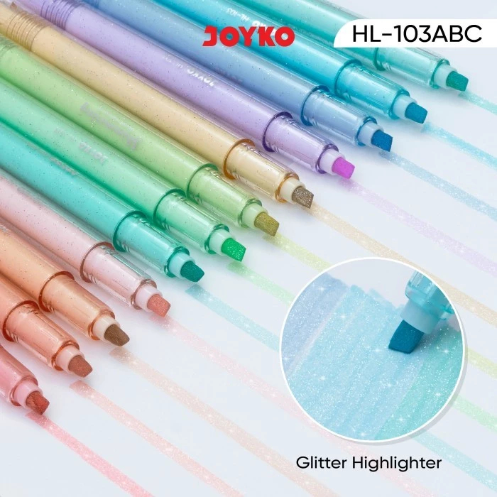 

Penanda Berwarna Highlighter Joyko HL-103 Shimmering Glitter