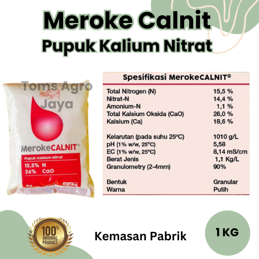 Calnit Meroke 1 Kg Pupuk Kalsium Nitrat
