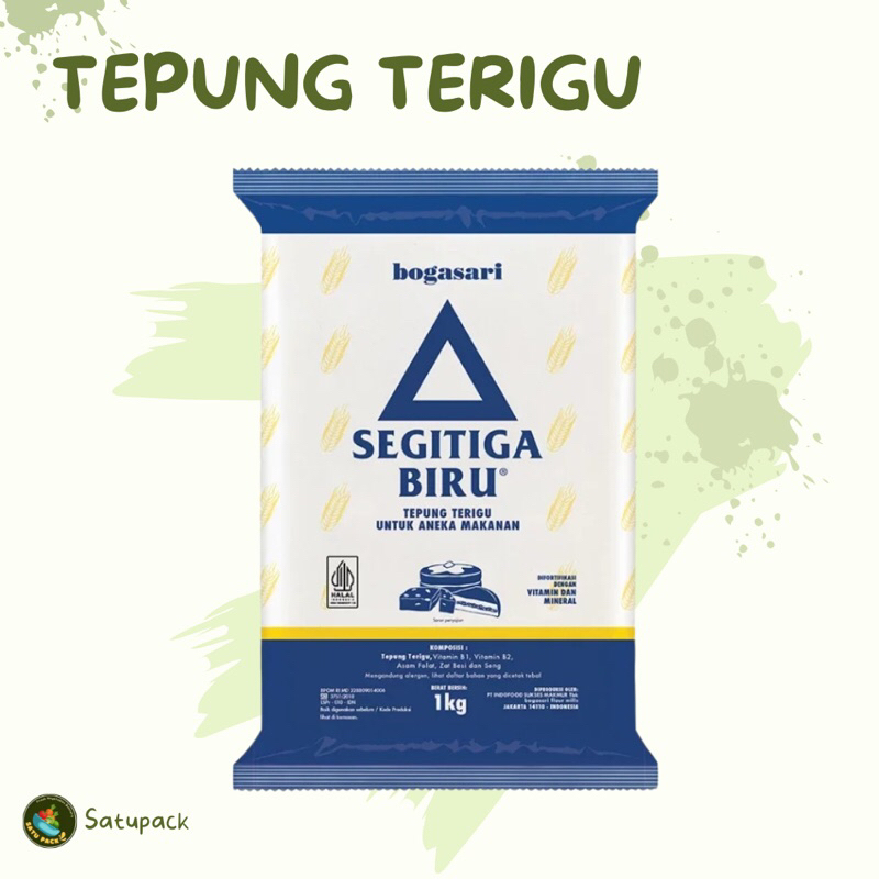

TEPUNG TERIGU SEGITIGA BIRU 1kg - TEPUNG BOGASARI