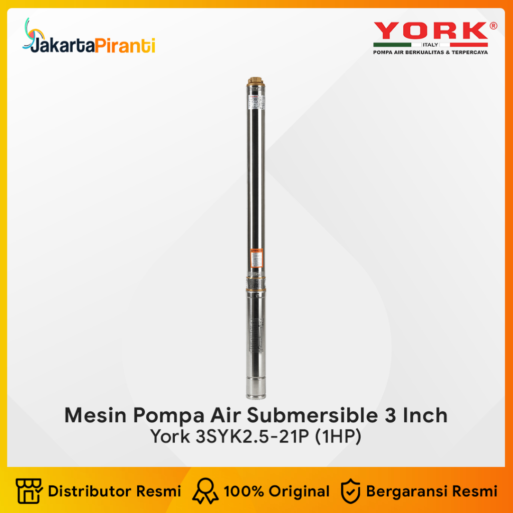 Mesin Pompa Air Celup Dalam Submersible Pump Sibel Satelit York 3SYK2.5-21P 1 HP