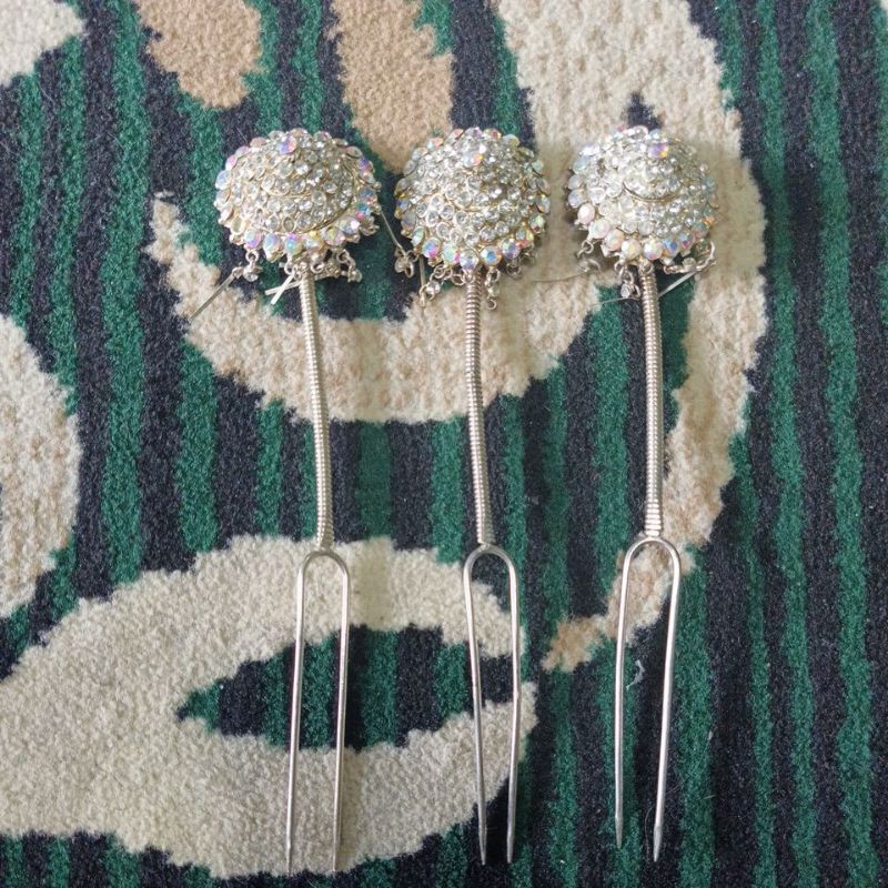 perhiasan pengantin mentul bulat solo putri paes ageng 3 pcs ❤️ preloved ❤️