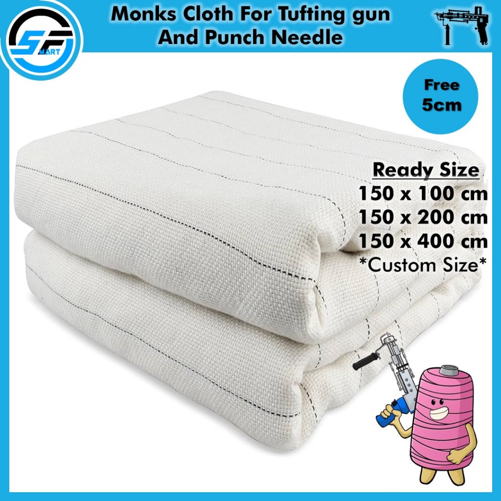 Kain Monks Cloth / Cotton Tufting Fabric cloth/punch needle