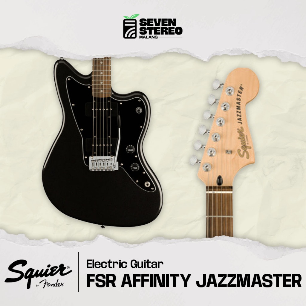 Squier FSR Affinity Series Jazzmaster Electric Guitar Metallic Black