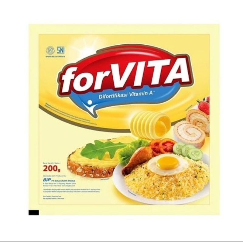 

FORVITA Margarin 200gr Mentega/Margarine Serbaguna Halal Berkualitas