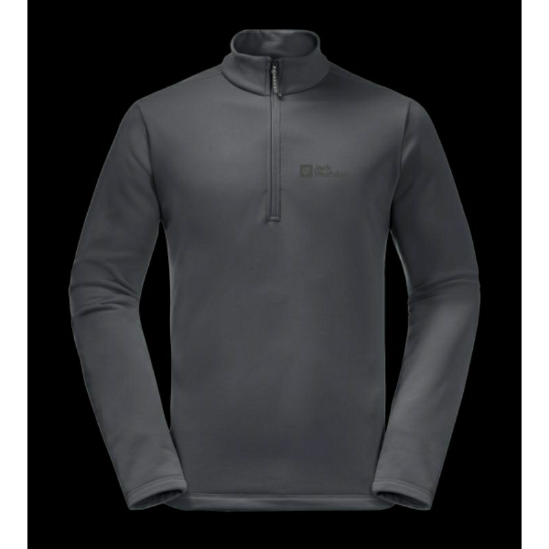 JACK WOLFSKIN BEISELBERG HALF ZIP EBONY MEN'S JAKET HIKING TREKKING WINTER ORIGINAL