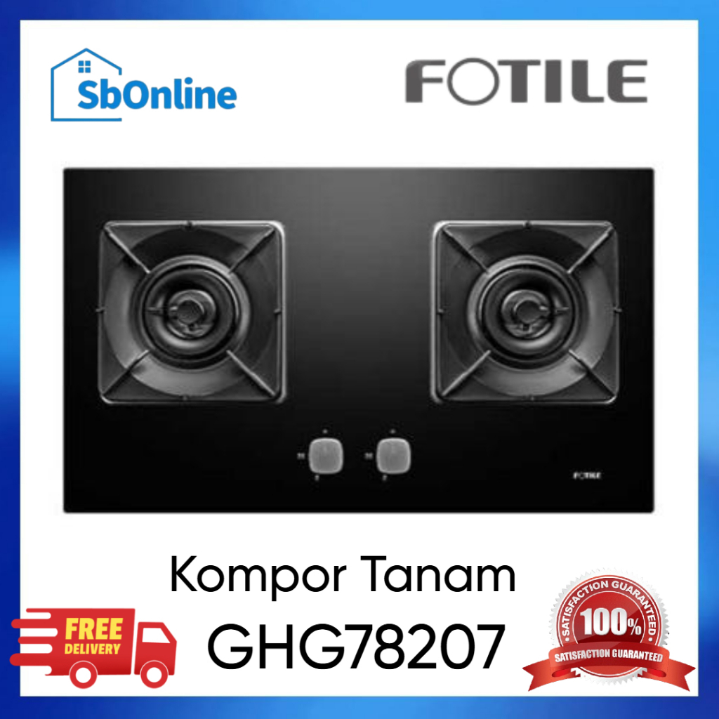 FOTILE Kompor Gas / Kompor Tanam GHG78207 - Tempered Glass