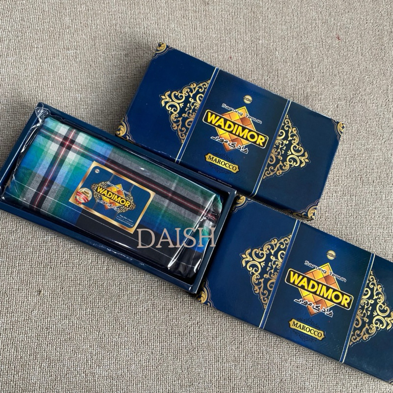 sarung wadimor pria original bergaris polos warna by daish