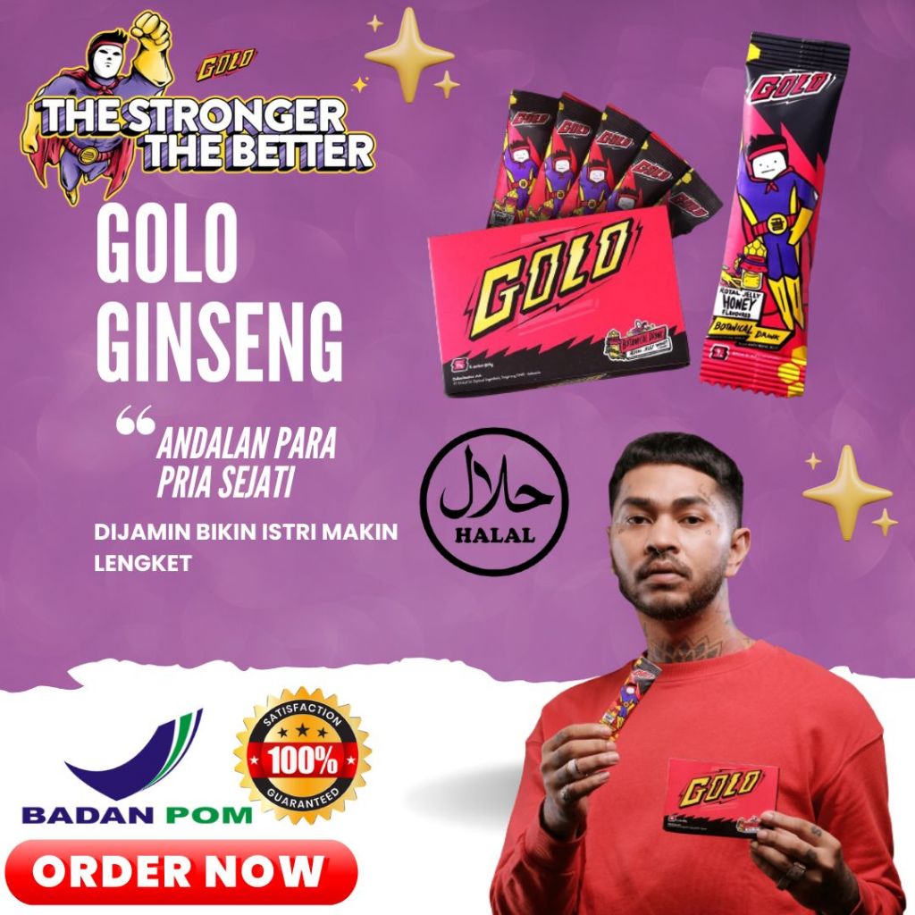 Golo Ginseng Original Minuman Botanical Jamu Kuat Pria Tahan Lama Original 100% Bpom Obat Kuat Pria 