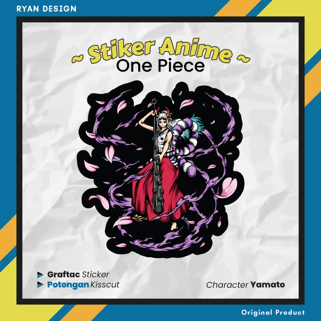 

Ryan Design Stiker Anime One Piece Yamato Ukuran 10 cm Dan 7 cm Sticker Case Hp & Laptop