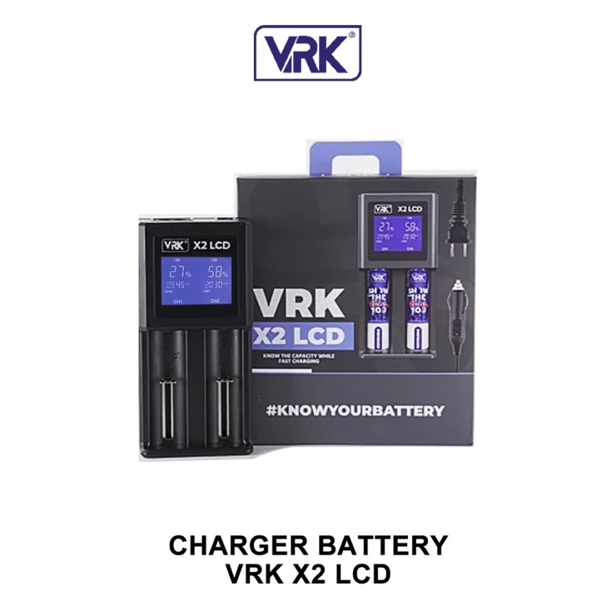CHARGER VRK X2 LCD FAST CHARGING 2 SLOT BATTERY BY VRK POWER
