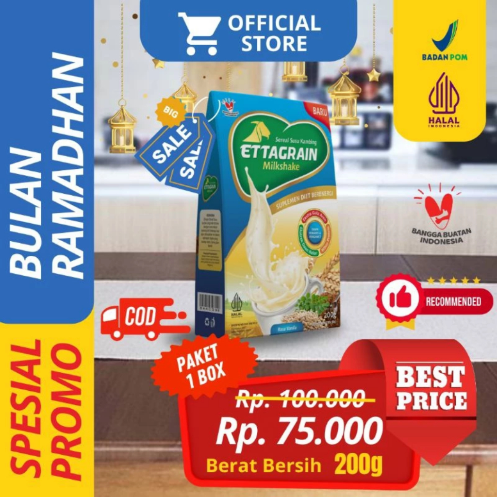 

ETTAGRAIN - Sereal Susu Kambing dengan Ektstrak Daun Kelor