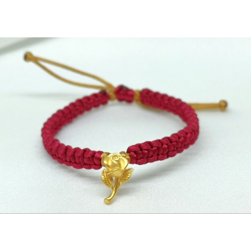 Gelang Tali Kepang Bunga Tulip 24K