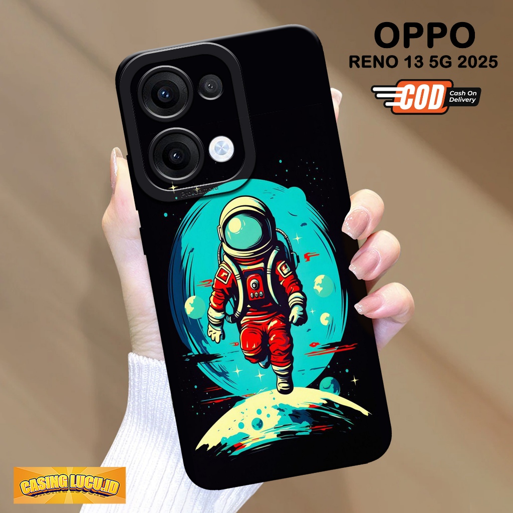 Case Oppo Reno 13 5G 2025 Terbaru - Fashion Case Astronot - Casing Hp Oppo Reno 13 5G 2025 Terbaru -
