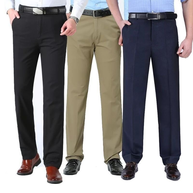 CELANA KANTOR FORMAL PRIA BAHAN TUDOR EKSKLUSIVE SIZE JUMBO warna NAVY