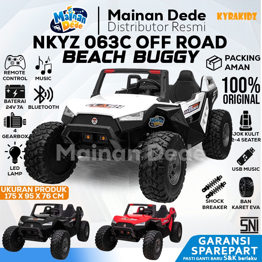 Mainan Mobil Aki Anak KYZ 02 / Yukita 1928 Jeep Beach Buggy Jok Kulit Ban Karet NKYZ063 JEEP BUGGY