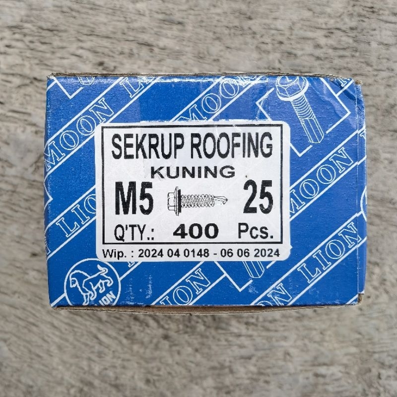 Sekrup Roofing Kuning Moon Lion 2,5 cm