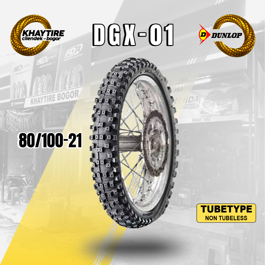 Sepasang/Satuan Ban Motor Trail DUNLOP DGX 01 Ring 21 & 18 Non Tubeless