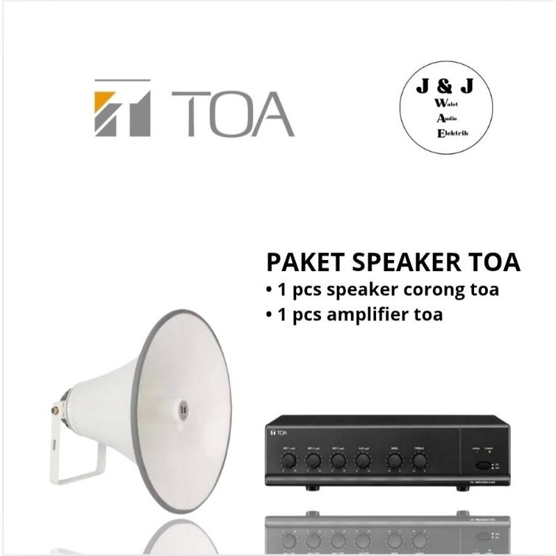 PAKET SPEAKER CORONG TOA / AMPLIFIER TOA