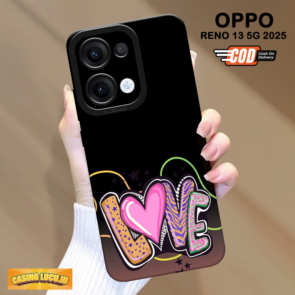 Case Oppo Reno 13 5G 2025 Terbaru - Fashion Case Love - Casing Hp Oppo Reno 13 5G 2025 Terbaru - Sof