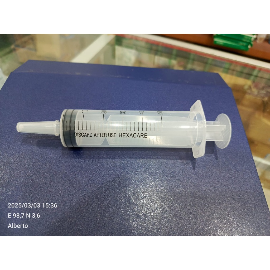 Spuit 50cc Hexacare/Disposable Syringe 50ml Hexacare