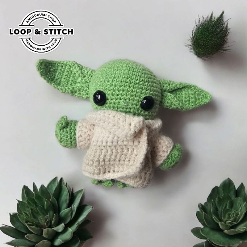 [Handmade] Amigurumi Boneka Gantungan Baby Yoda | Baby Yoda
