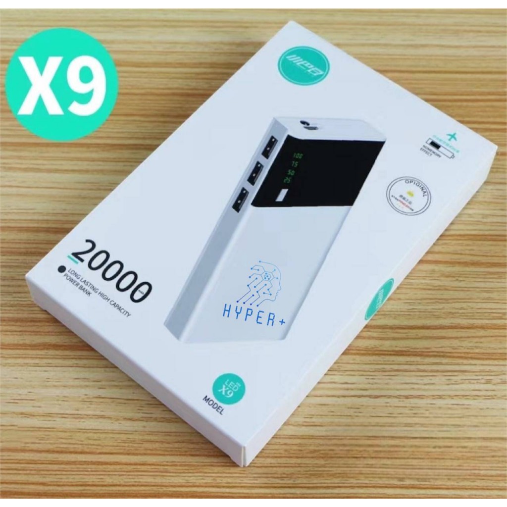 BASIKE Powerbank 20000 mah Fast Charging LCD Mini Murah Dual USB Black Garansi 1 tahun