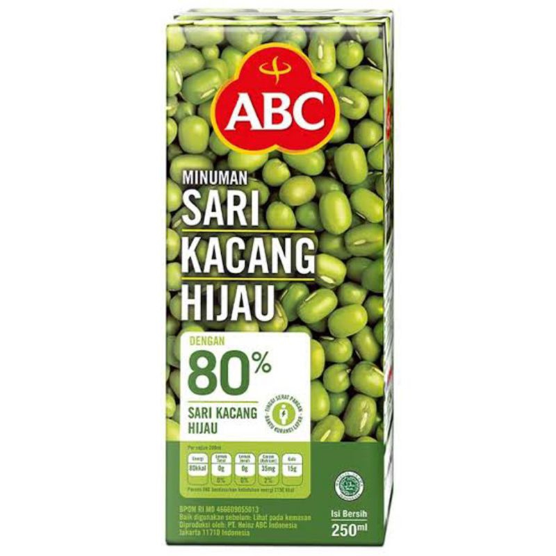 

ABC MINUMAN SARI KACANG IJO ULTRA JAYA NETTO 250 ML