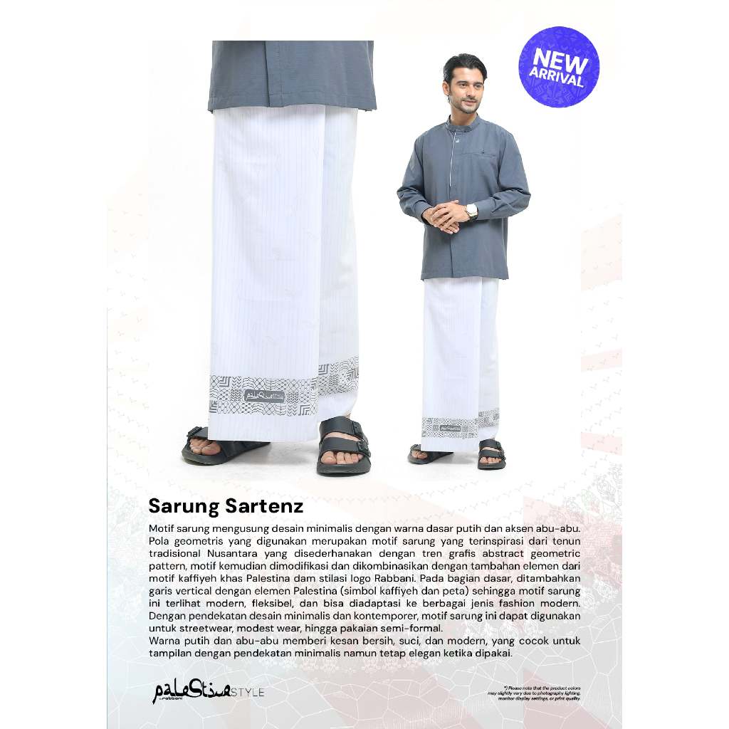 RABBANI ORI - New Sarung Rabbani Palestine Putih Rabbani Sarung Sartenz