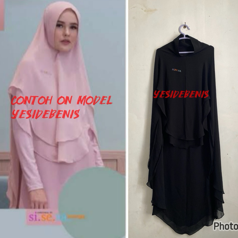 PRELOVED KHIMAR ZAINAH SISESA ORIGINAL WARNA BLACK