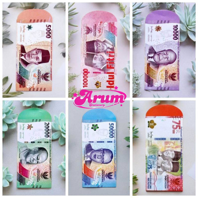

Amplop lebaran idul fitri PANJANG/BESAR MOTIF UANG ISI 100 LEMBAR uk 17 x 8 cm