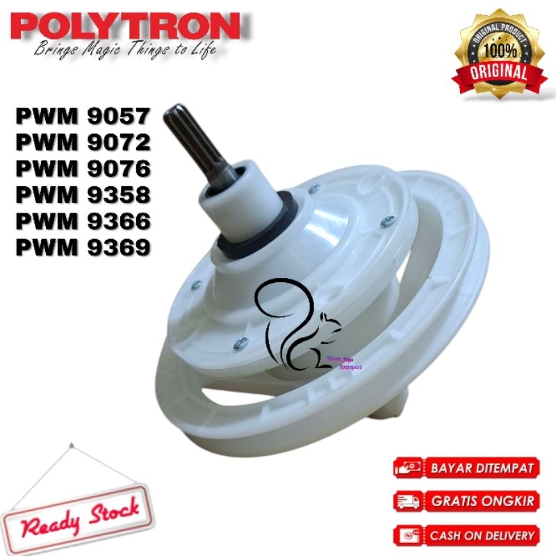 GEARBOX POLYTRON 9 Kg PWM 9057 9072 9076 9358 9366 9369 Gear Box GirBok Mesin Cuci 2 Tabung Polytron